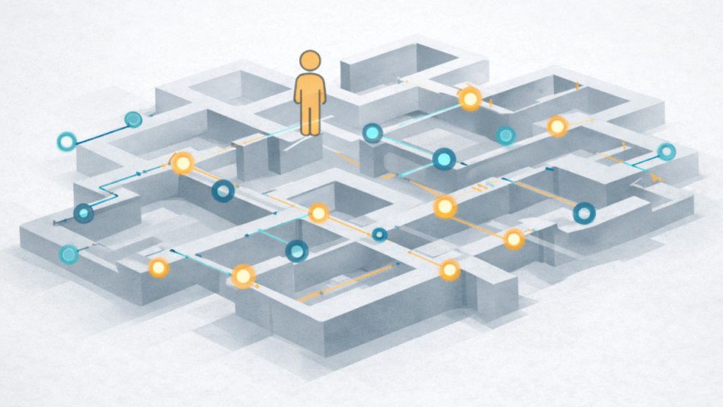 Web制作の過程を示した概念図