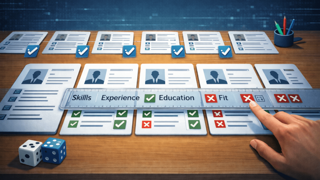 就活における選考基準を明示した図